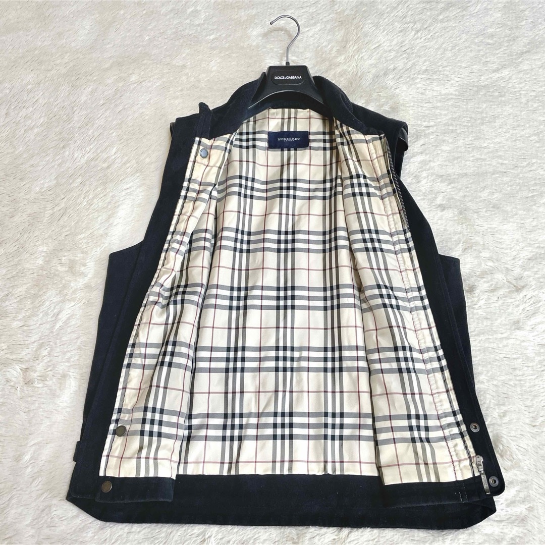 BURBERRY - 希少 BURBERRY ノバチェック スエード レザー ベスト BURBERRY - 希少 BURBERRY ノバチェック スエード レザー ベスト
