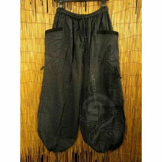 【ＳＡＬＥ】①男女兼用＊コットン＊渦巻きプリント＊カーゴタイプ＊アラジンパンツ(サルエルパンツ)