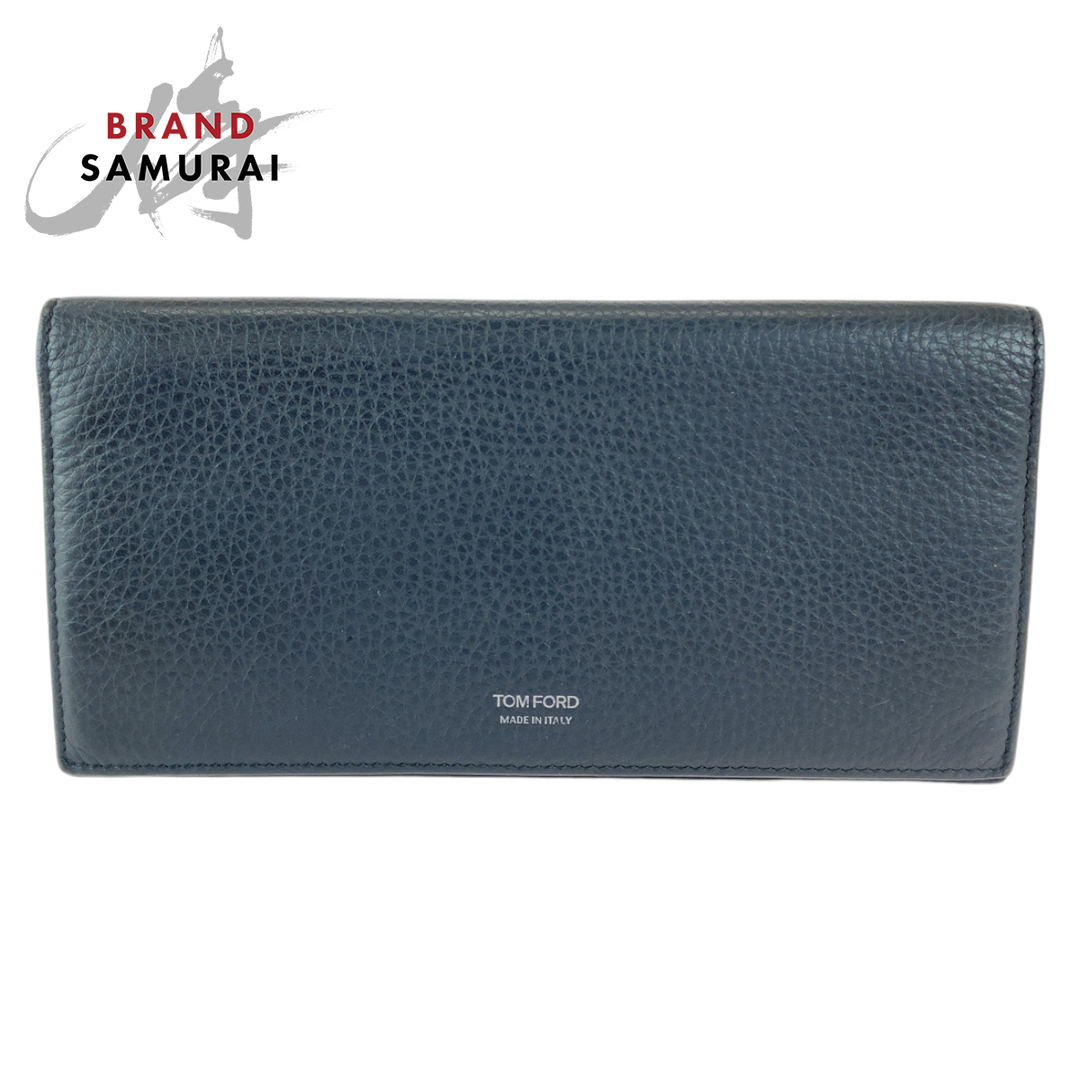 美品 TOM FORD トムフォード ブラック レザー 長財布 ロング 美品 TOM FORD トムフォード ブラック レザー 長財布 ロング