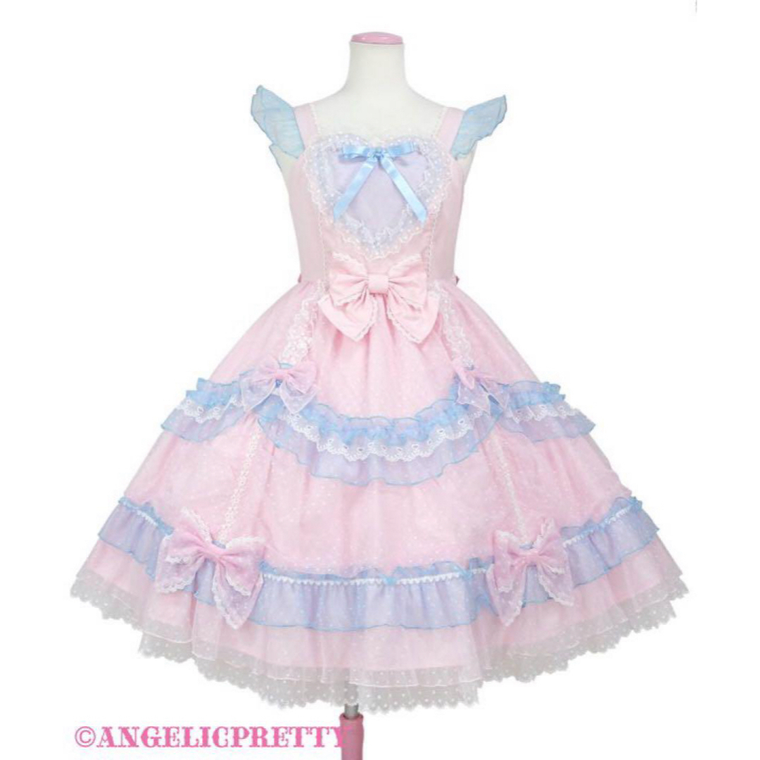 美品 アンジェリックプリティ topping heart JSK ピンク 美品 アンジェリックプリティ topping heart JSK ピンク