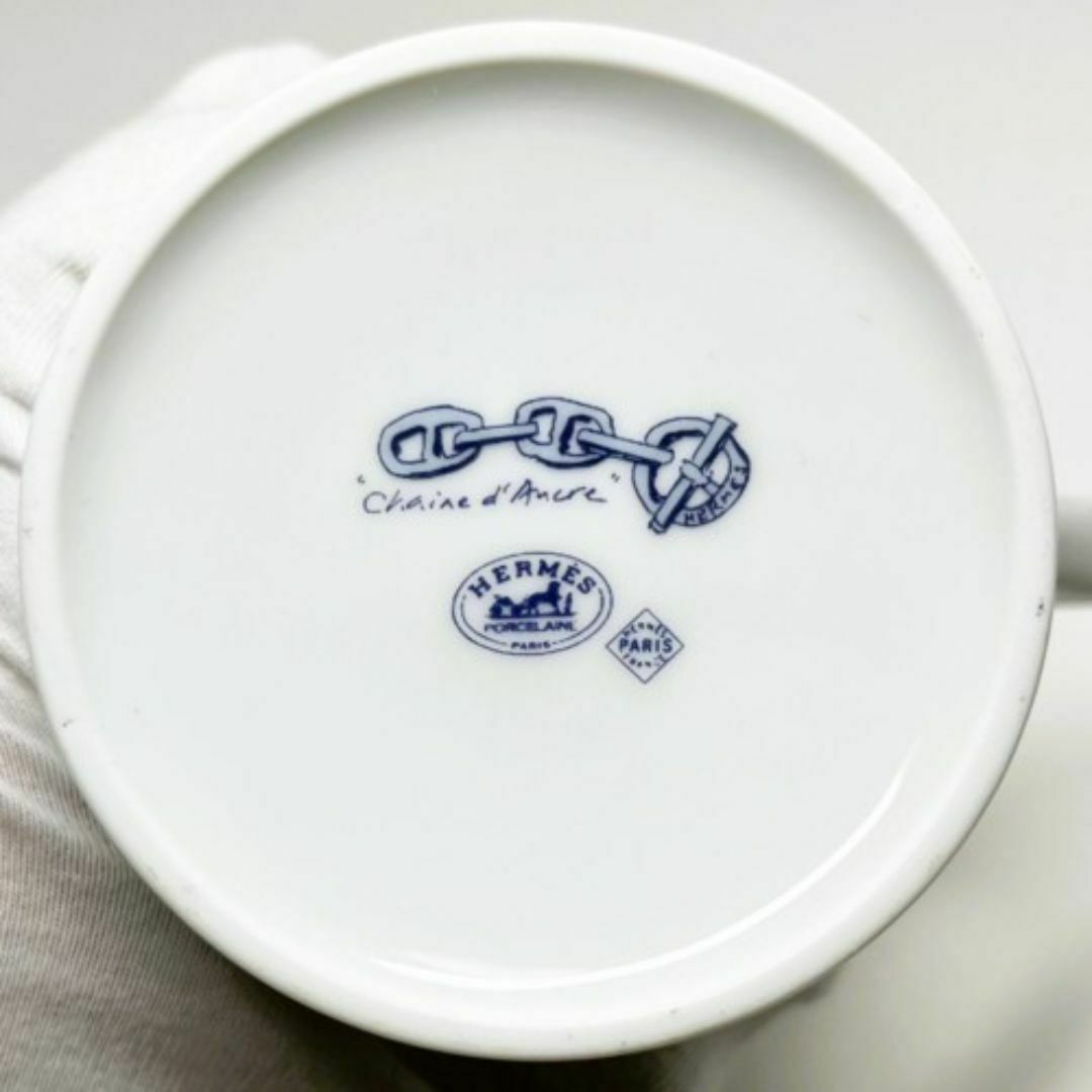 HERMES - HERMES エルメス シェーヌダンクル マグカップ 2客 HERMES - HERMES エルメス シェーヌダンクル マグカップ 2客