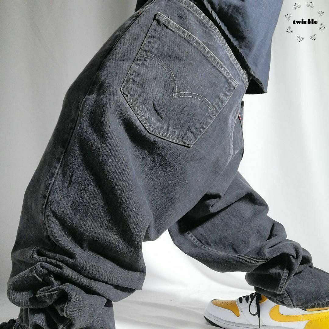 Levi's - 00sリーバイス550極太バギーサルファブラックデニム Levi's - 00sリーバイス550極太バギーサルファブラックデニム