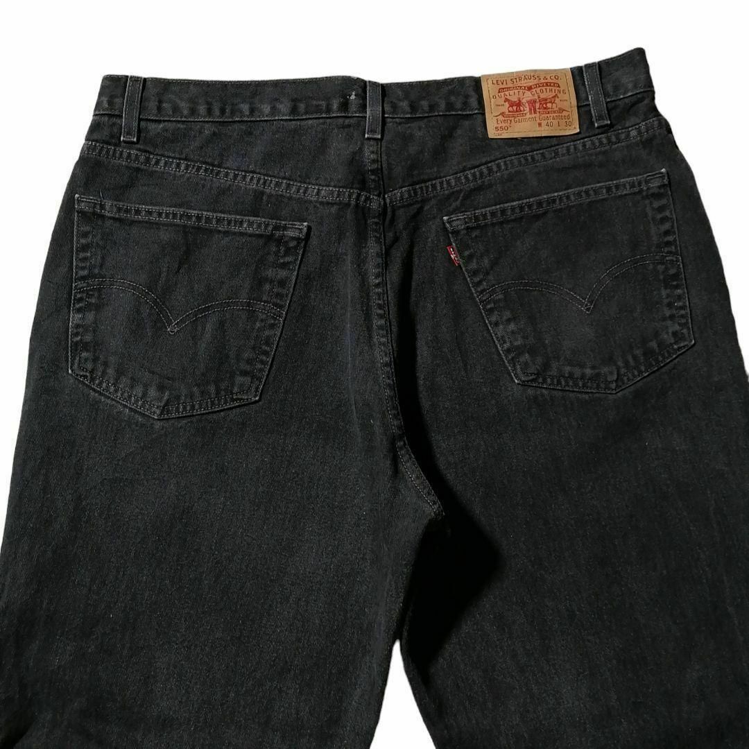 Levi's - 00sリーバイス550極太バギーサルファブラックデニム Levi's - 00sリーバイス550極太バギーサルファブラックデニム