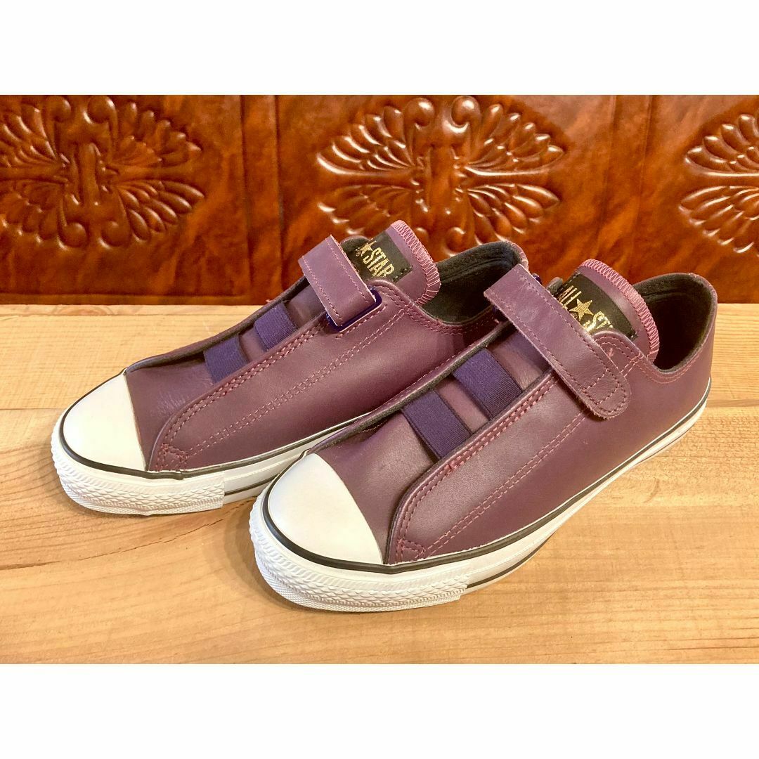 CONVERSE - ★希少レア!コンバース オールスター レザー ベルクロ 紫 ビンテージ 248★