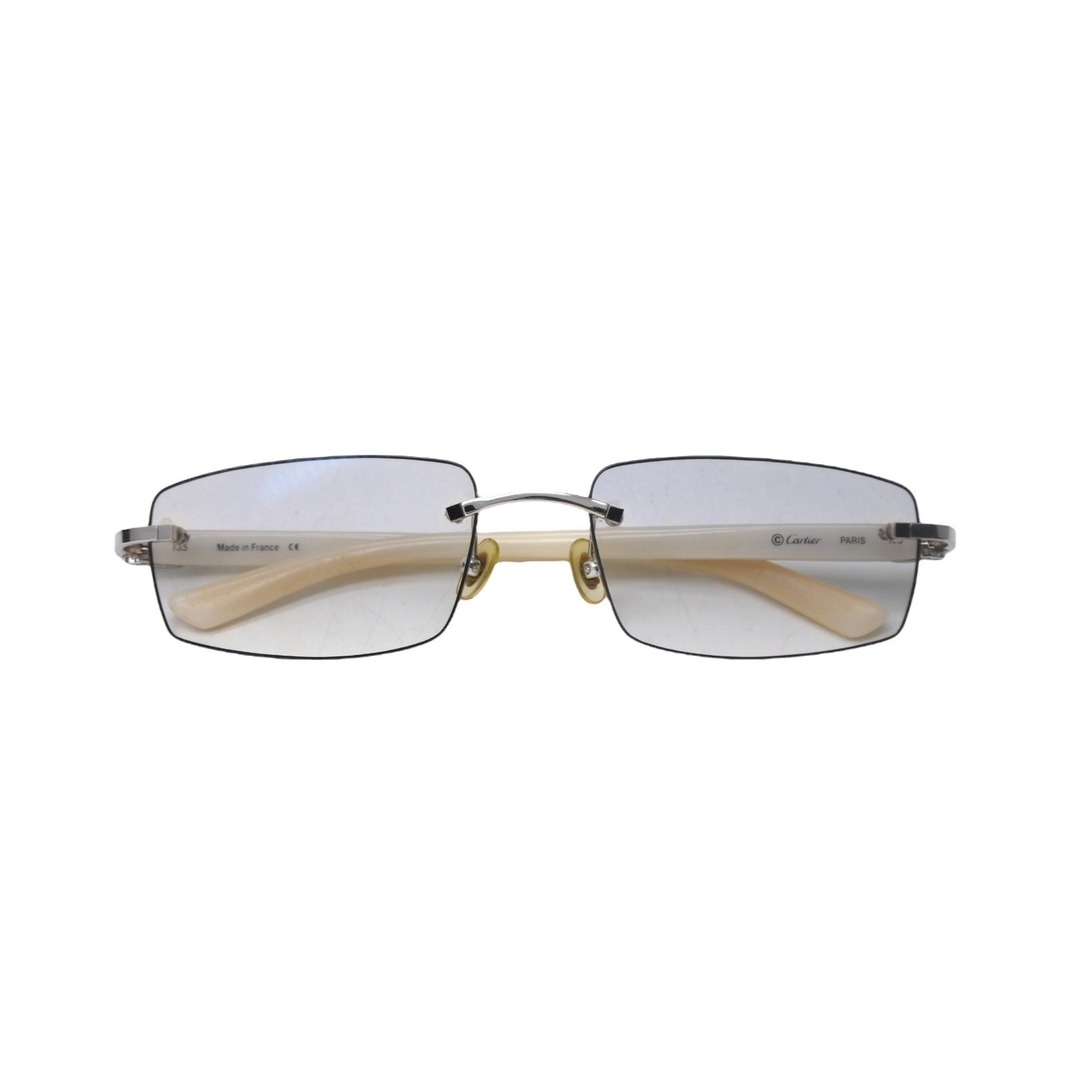 Cartier - CARTIER カルティエ リムレス メガネ サイズ□18 135 Cartier - CARTIER カルティエ リムレス メガネ サイズ□18 135