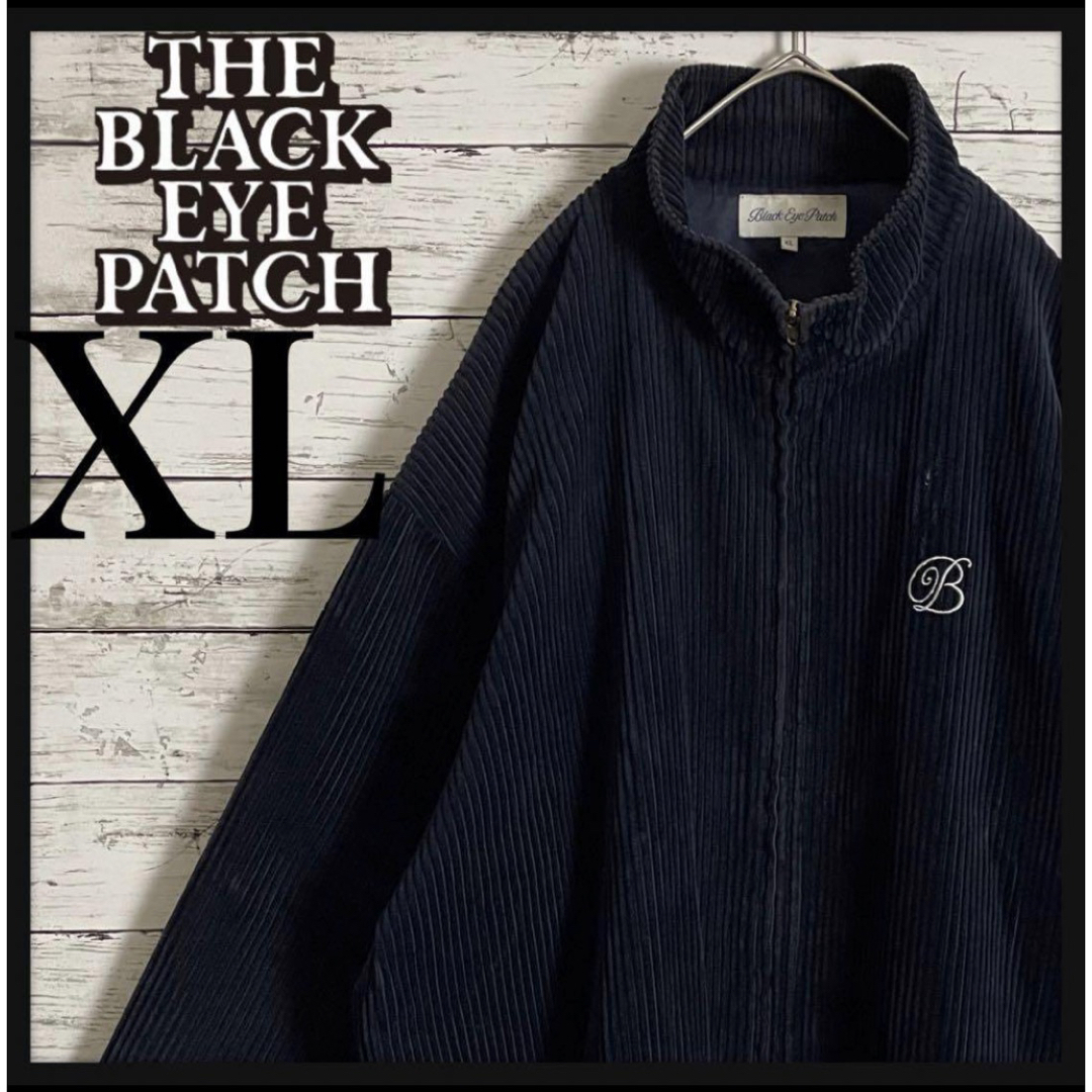 即完売モデル】ブラックアイパッチ 刺繍ロゴ コーデュロイジップ 即完売モデル】ブラックアイパッチ 刺繍ロゴ コーデュロイジップ
