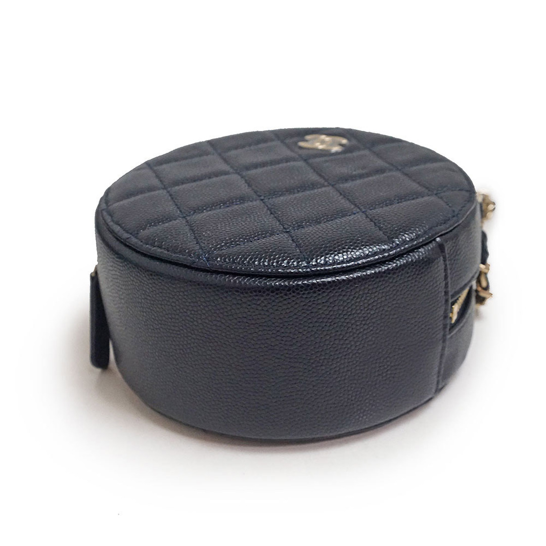 CHANEL - シャネル マトラッセ 丸型 ラウンド ミニポシェット CHANEL - シャネル マトラッセ 丸型 ラウンド ミニポシェット