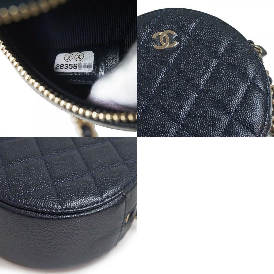 CHANEL - シャネル マトラッセ 丸型 ラウンド ミニポシェット CHANEL - シャネル マトラッセ 丸型 ラウンド ミニポシェット