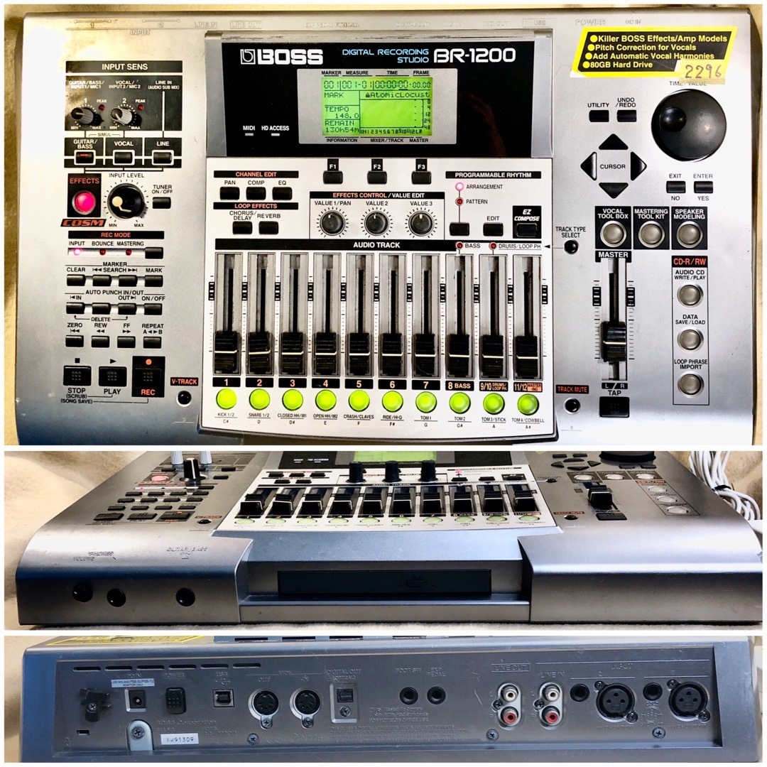 2296.BOSS BR-1200CD!MTR80GB仕様!動作確認済み‼️ 2296.BOSS BR-1200CD!MTR80GB仕様!動作確認済み‼️