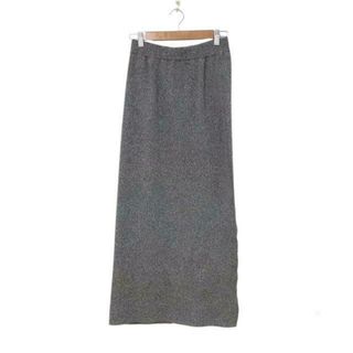 カレンソロジー(Curensology)のCurensology(カレンソロジー) スカート サイズF レディース美品  ダークグレー×黒 ウエストゴム(その他)