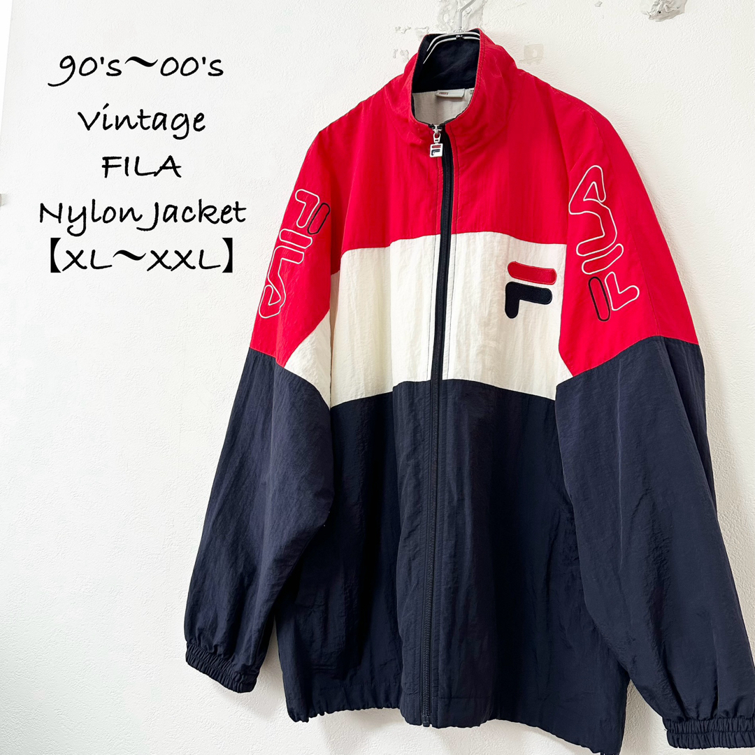 FILA - 90s〜00s☆FILA/フィラ☆ナイロンジャケット☆レトロ☆赤 FILA - 90s〜00s☆FILA/フィラ☆ナイロンジャケット☆レトロ☆赤