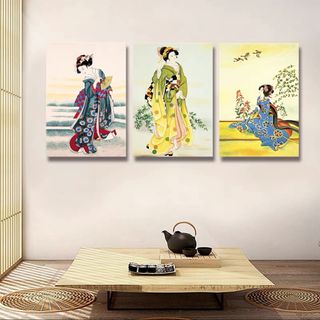 和風 壁飾りアートパネル プリント絵画おしゃれ壁掛け キャンバスプリントポスター(絵画/タペストリー)