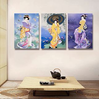 和風 壁飾りアートパネル プリント絵画おしゃれ壁掛け キャンバスプリントポスター(絵画/タペストリー)