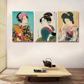 和風 壁飾りアートパネル プリント絵画おしゃれ壁掛け キャンバスプリントポスター(絵画/タペストリー)