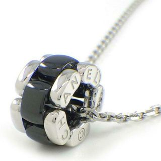 シャネル(CHANEL)のシャネル CHANEL ネックレス ウルトラ コレクション J3171 K18WG ブラック セラミック 黒 【中古】(ネックレス)