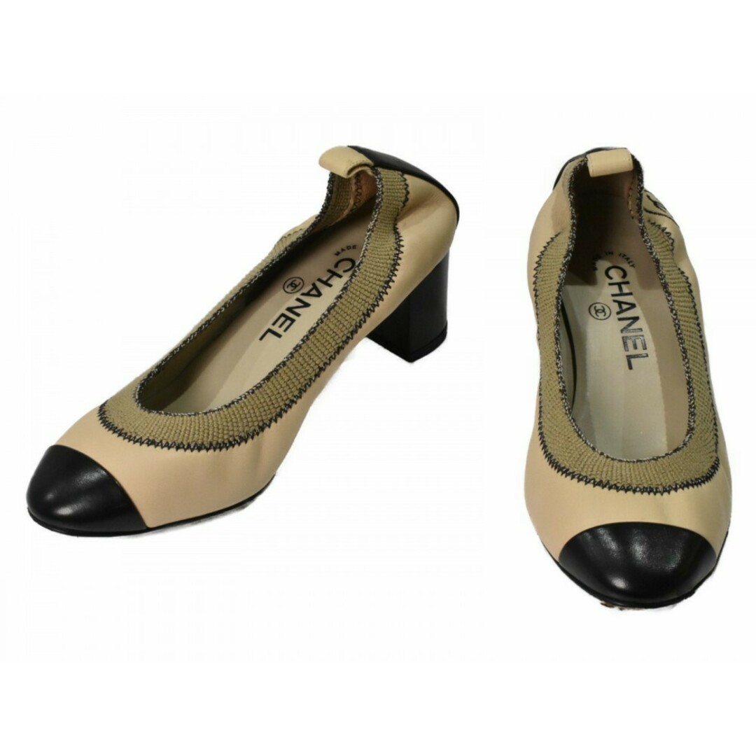 CHANEL - 【中古品】CHANEL スリングバッグシューズ ベージュ系 CHANEL - 【中古品】CHANEL スリングバッグシューズ ベージュ系