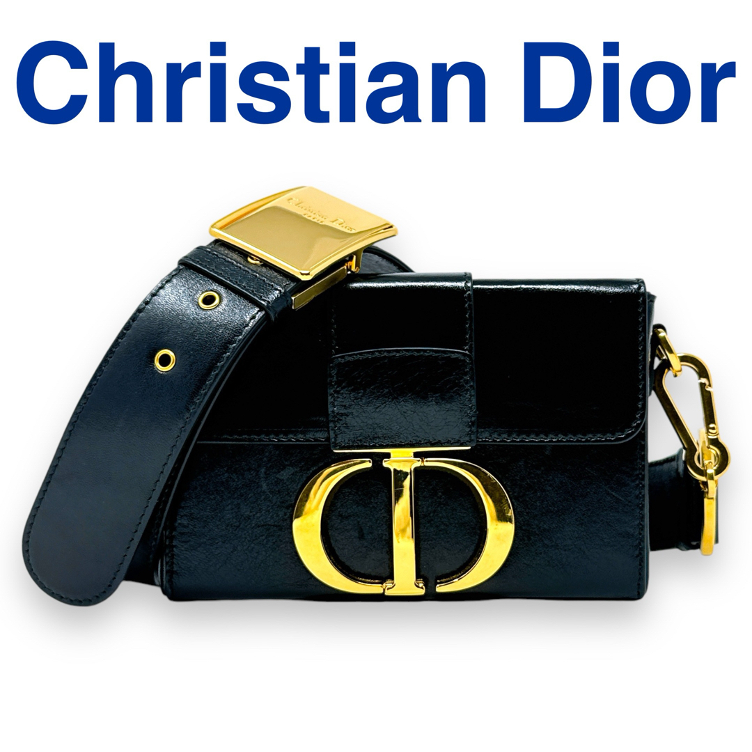 Christian Dior - ディオール ショルダーバッグ ブラック レザー Christian Dior - ディオール ショルダーバッグ ブラック レザー