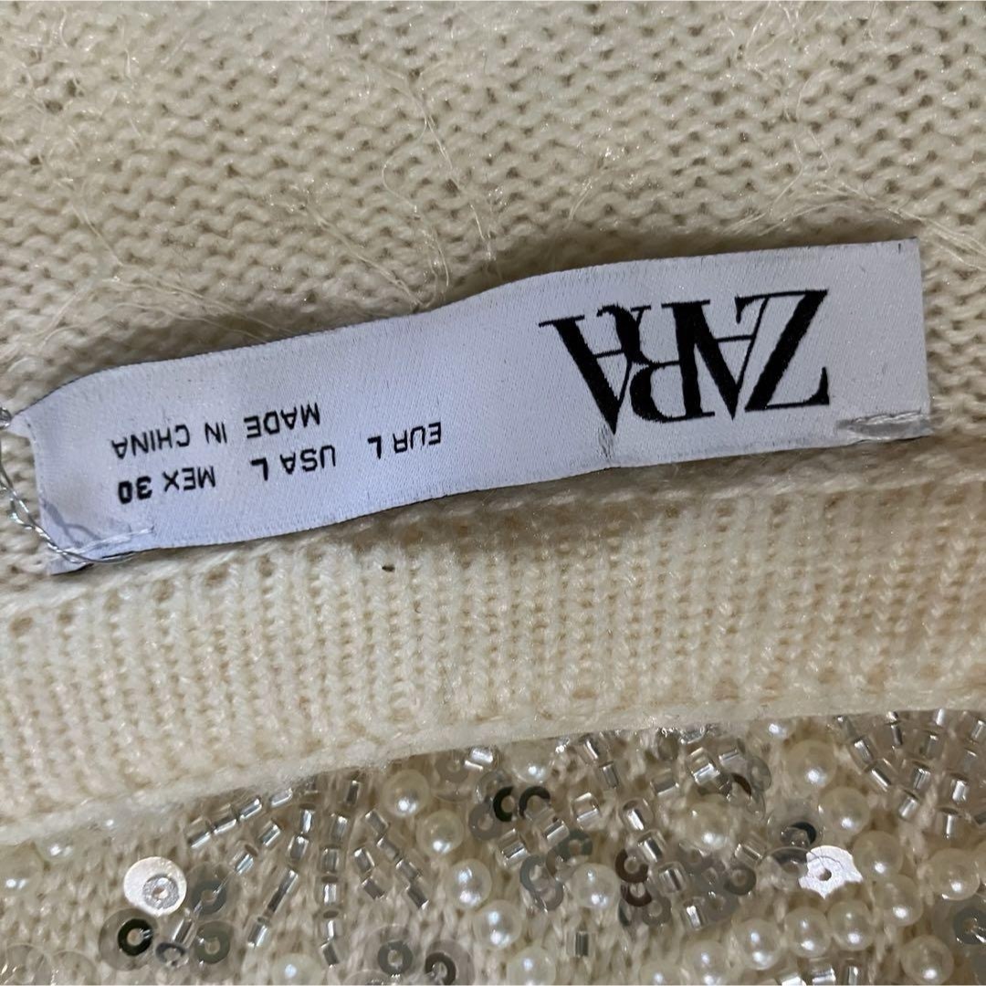 ZARA - ZARA ホワイトビーズカーディガン oo52☆の通販 by fvec ZARA - ZARA ホワイトビーズカーディガン oo52☆の通販 by fvec