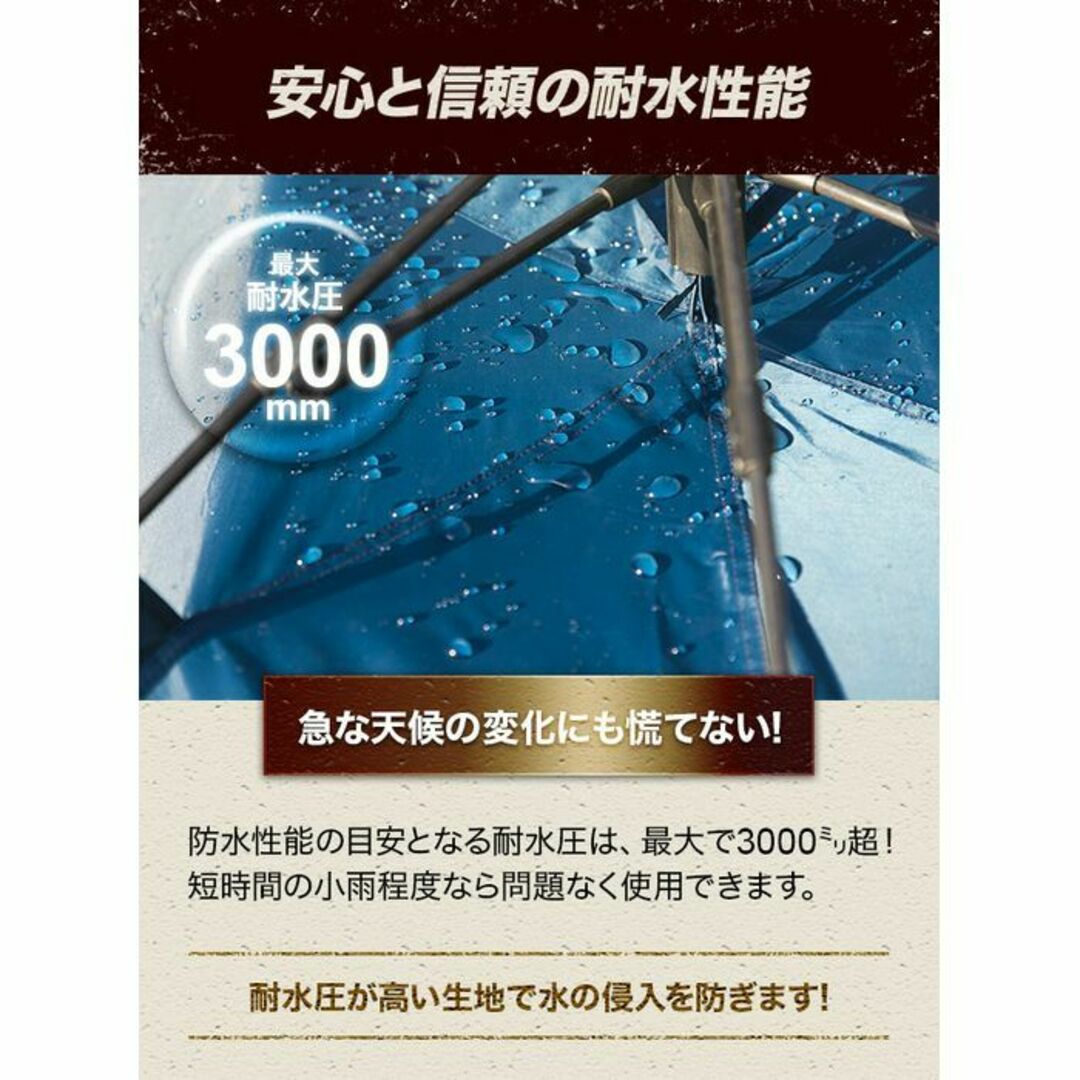 雑誌で話題★ テント 高耐水 UVカット ヴィンテージセピア 他カラー有 雑誌で話題☆ テント 高耐水 UVカット ヴィンテージセピア 他カラー有
