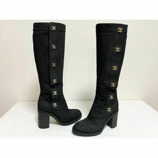 CHANEL - 超美品 シャネル G31203 ココ ターンロック スエード CHANEL - 超美品 シャネル G31203 ココ ターンロック スエード