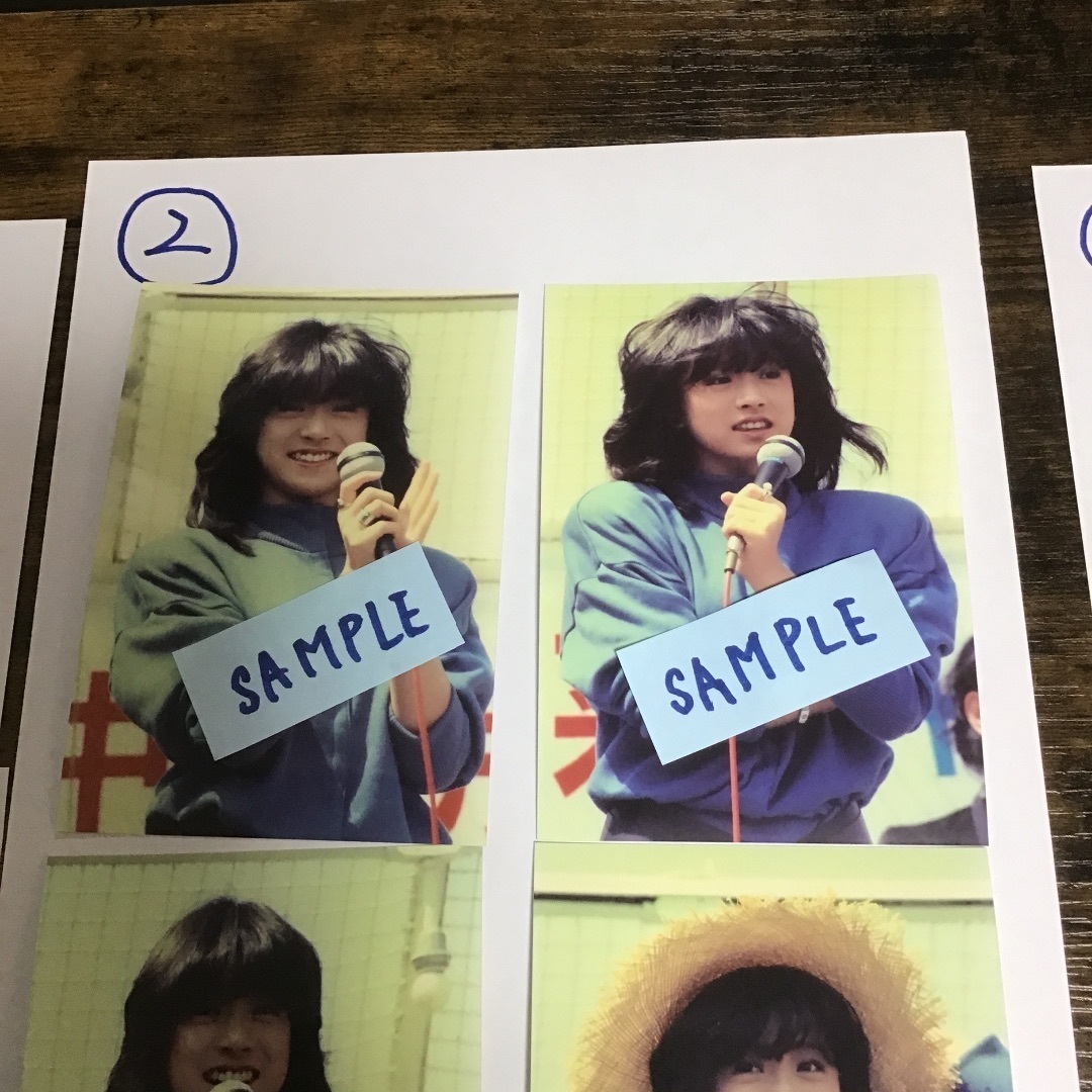 中森明菜 生写真 2枚セット L判サイズ むずかしく