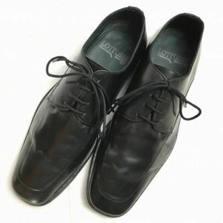 時価3万相当　Vintage/ビンテージ品　LOTTUSSE　ロトゥーセ【サイズ6.5　25.0-25.5〈黒/BLACK/ブラック】　Uチップ　ビジネスシューズ　管NO.ZF-60 #BUZZBERG(ドレス/ビジネス)