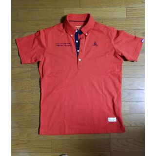 ルコックスポルティフ(le coq sportif)のlecoqsportif メンズ　半袖ボタンダウンシャツ　LL 赤(ウエア)