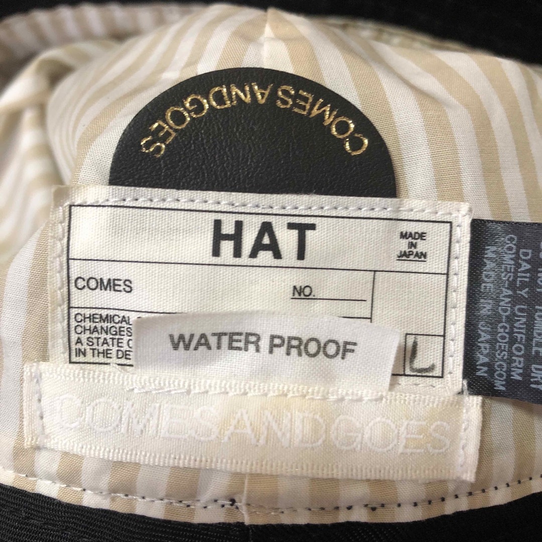 COMESANDGOES - COMESANDGOES WATERPROOF HAT 日本製の通販 by COMESANDGOES - COMESANDGOES WATERPROOF HAT 日本製の通販 by