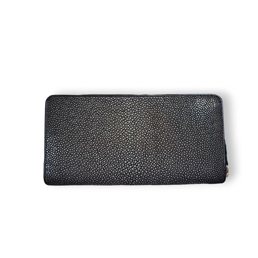 スティングレー 長財布 ポリッシュ加工 ウォレット ダーク スティングレー 長財布 ポリッシュ加工 ウォレット ダーク