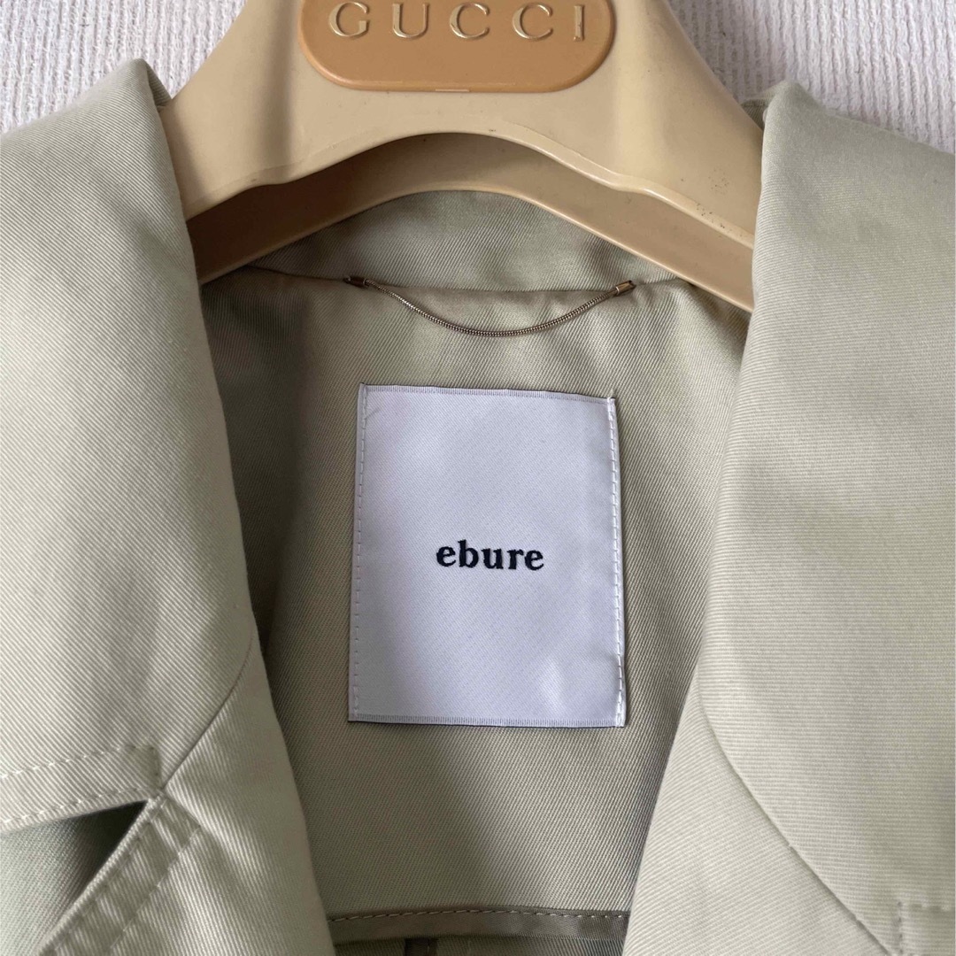 ebure - 新品未使用 ebure ライトグリーン トレンチコートの通販 ebure - 新品未使用 ebure ライトグリーン トレンチコートの通販