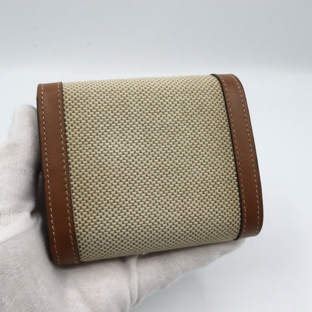 CELINE - 美品 セリーヌ トリオンフ キャンバス レザー スモール CELINE - 美品 セリーヌ トリオンフ キャンバス レザー スモール