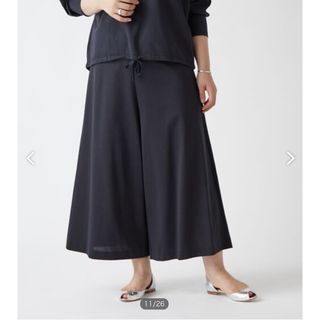 BEARDSLEY - ネイビー ジャガードフレアキュロット ビアズリー BEARDSLEY - ネイビー ジャガードフレアキュロット ビアズリー