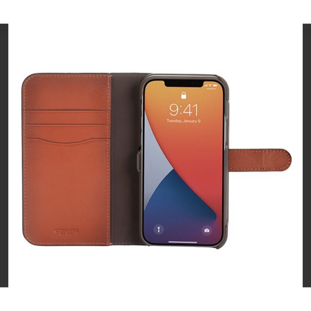 新品 COACH iPhone13 手帳型カバー シグネチャー コーチ 新品 COACH iPhone13 手帳型カバー シグネチャー コーチ
