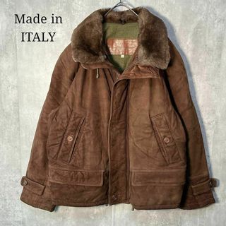 VINTAGE - イタリア製☆ ヴィンテージ 本革 羊革 ヌバックレザー VINTAGE - イタリア製☆ ヴィンテージ 本革 羊革 ヌバックレザー