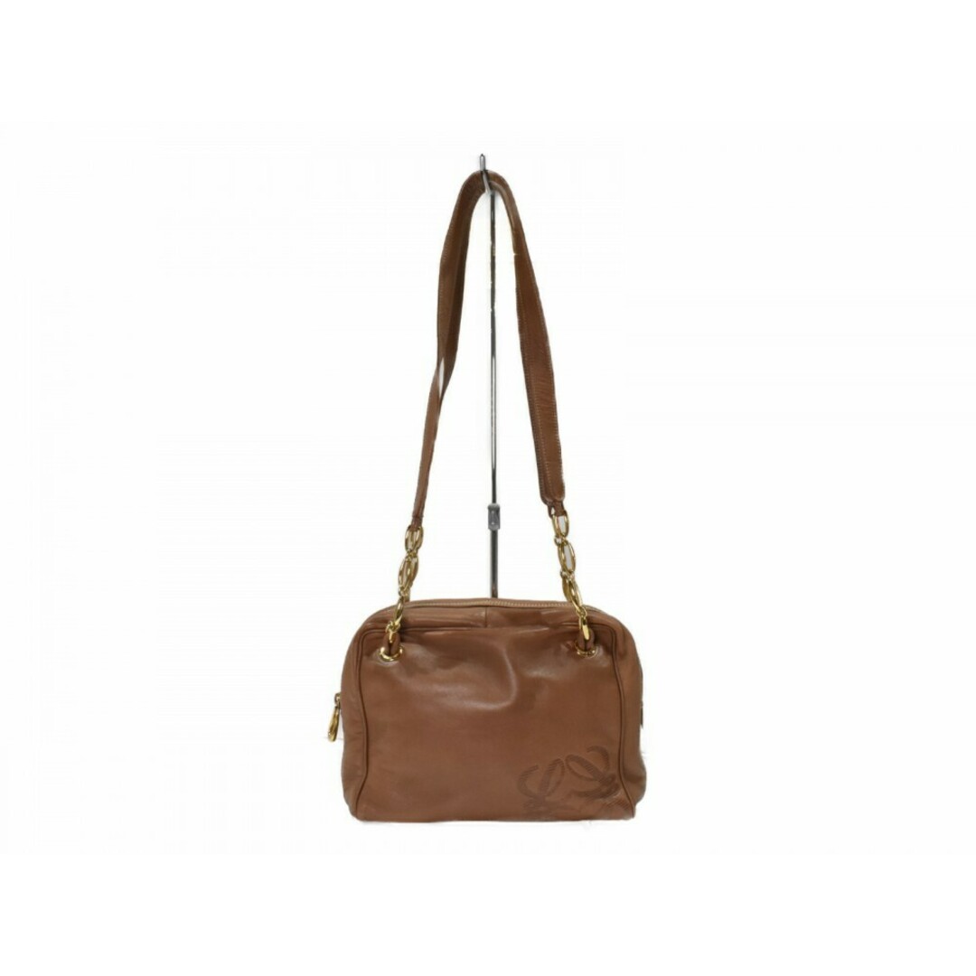 LOEWE - 【中古品】LOEWE ショルダーバッグ ブラウン系 レザー LOEWE - 【中古品】LOEWE ショルダーバッグ ブラウン系 レザー