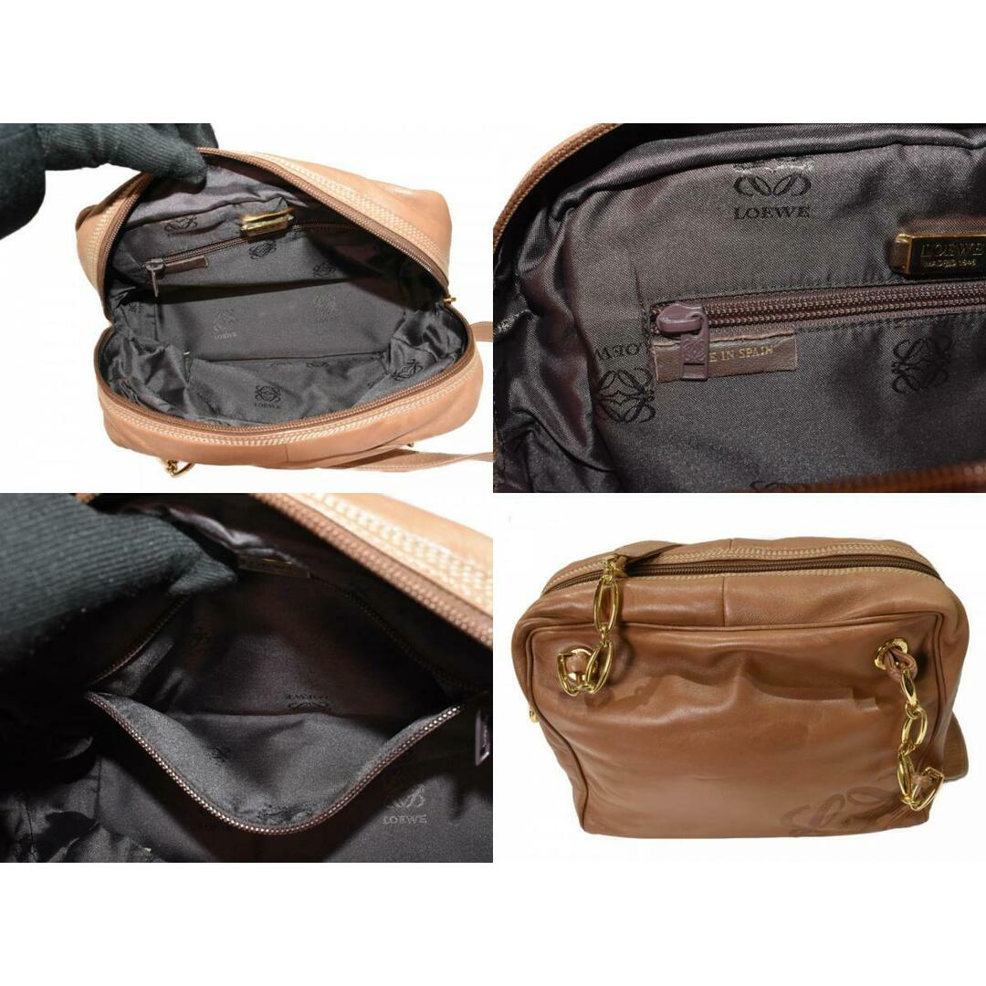 LOEWE - 【中古品】LOEWE ショルダーバッグ ブラウン系 レザー LOEWE - 【中古品】LOEWE ショルダーバッグ ブラウン系 レザー