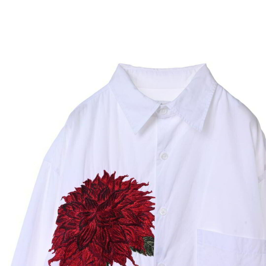Yohji Yamamoto - Yohji Yamamoto ダリア刺繍 ロングシャツの Yohji Yamamoto - Yohji Yamamoto ダリア刺繍 ロングシャツの