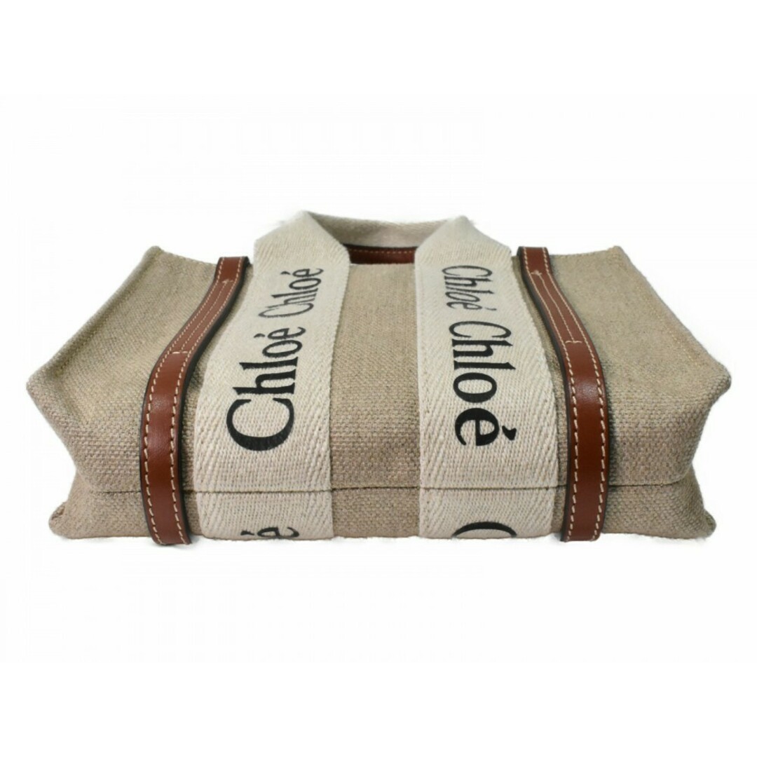 Chloe - 【中古品】Chloe WOODY ミニトートバッグ ベージュ系 Chloe - 【中古品】Chloe WOODY ミニトートバッグ ベージュ系