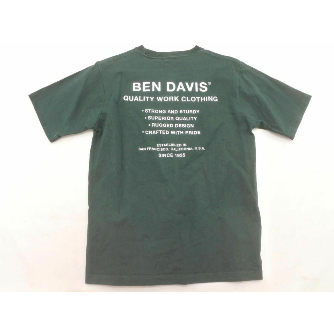 BEN DAVIS(ベンデイビス)のBEN DAVIS ベンデイビス 刺繍 プリント Tシャツ sizeM/緑 ■◆ メンズ メンズのトップス(Tシャツ/カットソー(半袖/袖なし))の商品写真