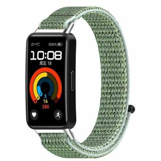 Huawei Band 10 9 8 グリーン ベルト バンド ナイロン ループ(モバイルケース/カバー)