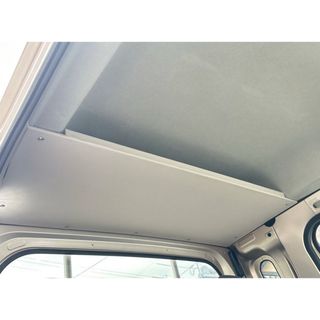 ダイハツ ハイゼット リヤシェルフ 収納棚 天井 加工不要 合皮レザー グレー(車内アクセサリ)