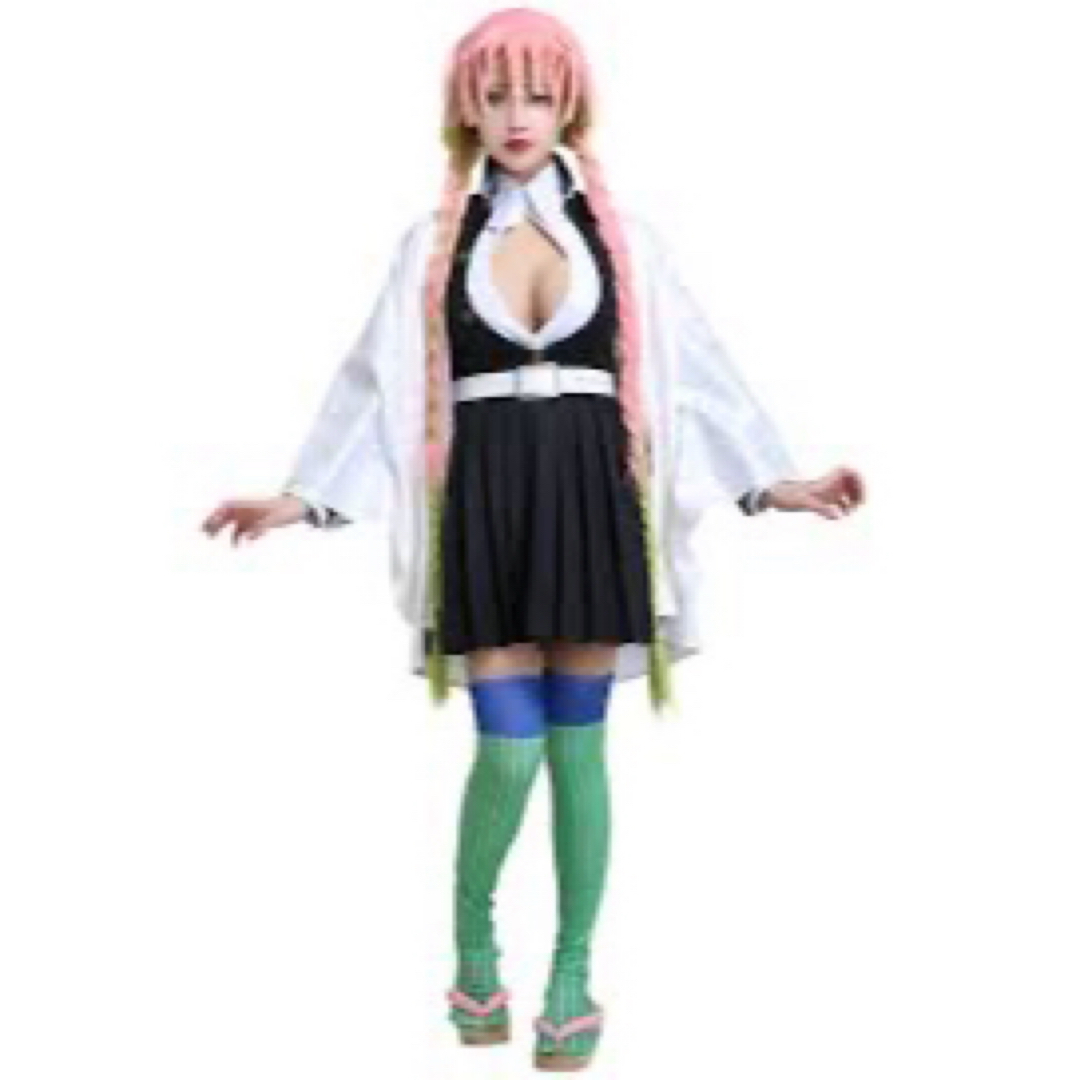 ♡鬼滅の刃 甘露寺蜜璃コスプレ ハロウィンUSJ フルセット コスプレ ♡鬼滅の刃 甘露寺蜜璃コスプレ ハロウィンUSJ フルセット コスプレ