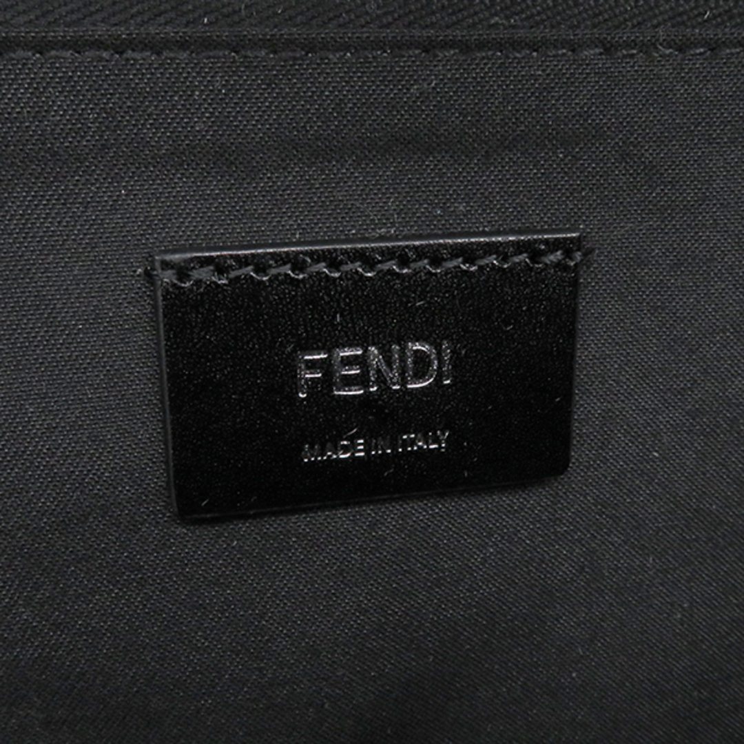 FENDI - フェンディ FENDI ボディバッグ ダイアゴナル レザー FFモチーフ入りファブリック マルチカラー シルバー金具 茶 ベージュ ベルトバッグ 新品 未使用  7VA562AJF8F1EGA 【保存袋】【中古】