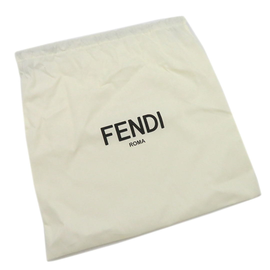 FENDI - フェンディ FENDI ボディバッグ ダイアゴナル レザー FFモチーフ入りファブリック マルチカラー シルバー金具 茶 ベージュ ベルトバッグ 新品 未使用  7VA562AJF8F1EGA 【保存袋】【中古】