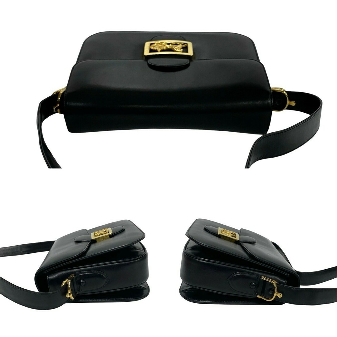 CELINE - 極 美品 袋付き CELINE セリーヌ ロゴ 馬車金具 カーフ CELINE - 極 美品 袋付き CELINE セリーヌ ロゴ 馬車金具 カーフ