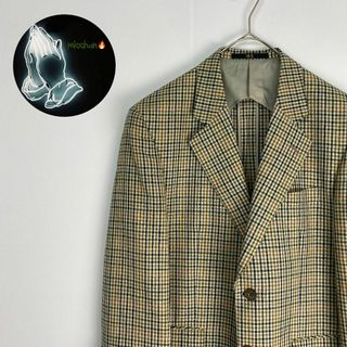 ダックス(DAKS)のダックス　テーラードジャケット　DAKS リネン　シルク混　チェック　160(テーラードジャケット)