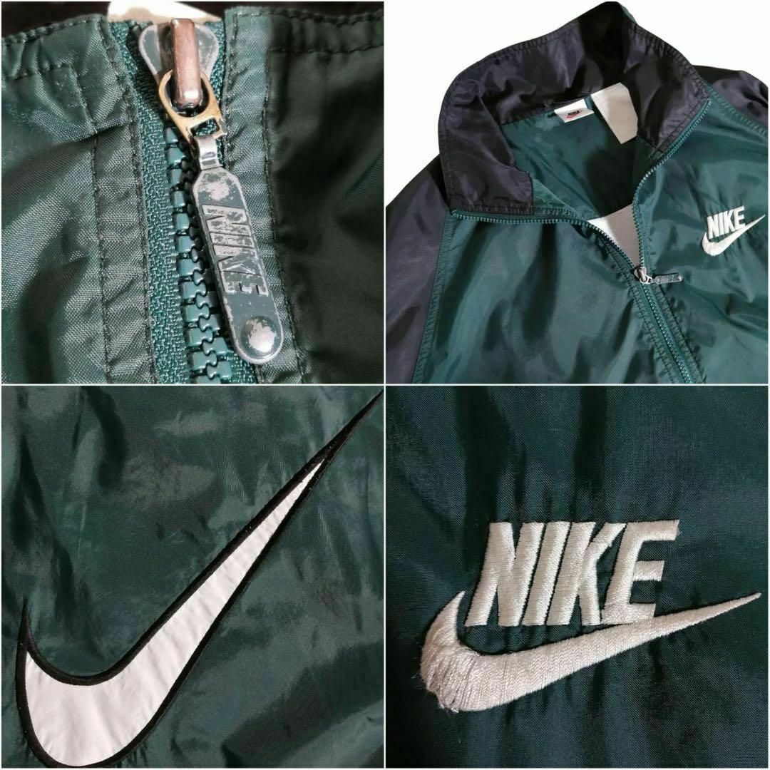 NIKE - 配色◎ 90s NIKE バックロゴ刺繍 ナイロンジャケット NIKE - 配色◎ 90s NIKE バックロゴ刺繍 ナイロンジャケット