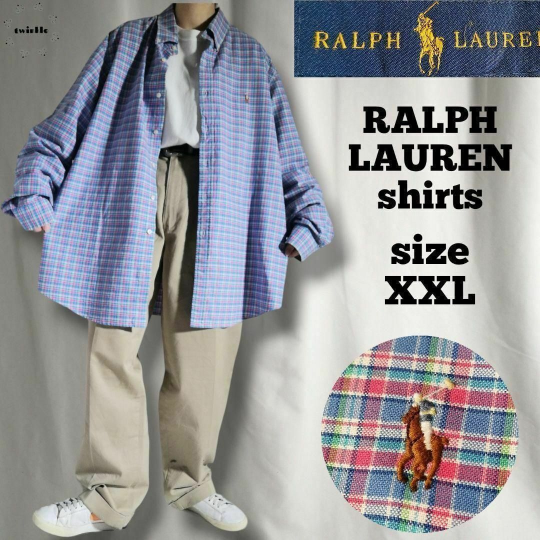 Ralph Lauren - ラルフローレンマドラスチェック刺繍長袖BD Ralph Lauren - ラルフローレンマドラスチェック刺繍長袖BD