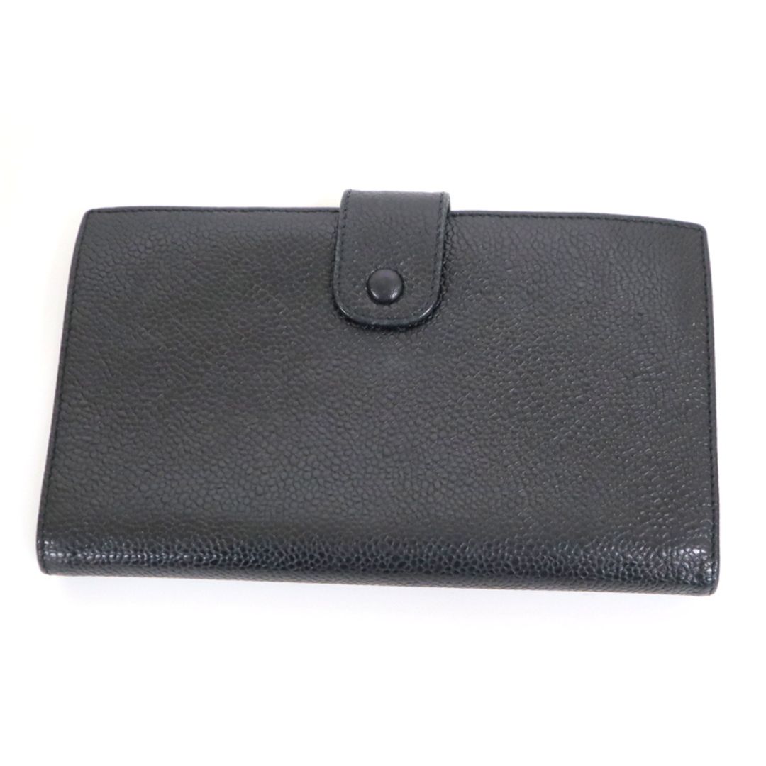 CHANEL(シャネル)の【CHANEL】シャネル がま口 長財布 ブラック キャビアスキン A13498 3番台7桁/md16821ng レディースのファッション小物(財布)の商品写真