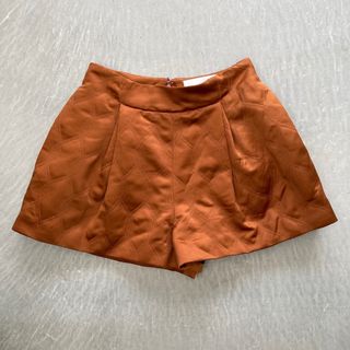 エイチ ショートパンツ オレンジ S H ナイロン キュロット キルティング(キュロット)